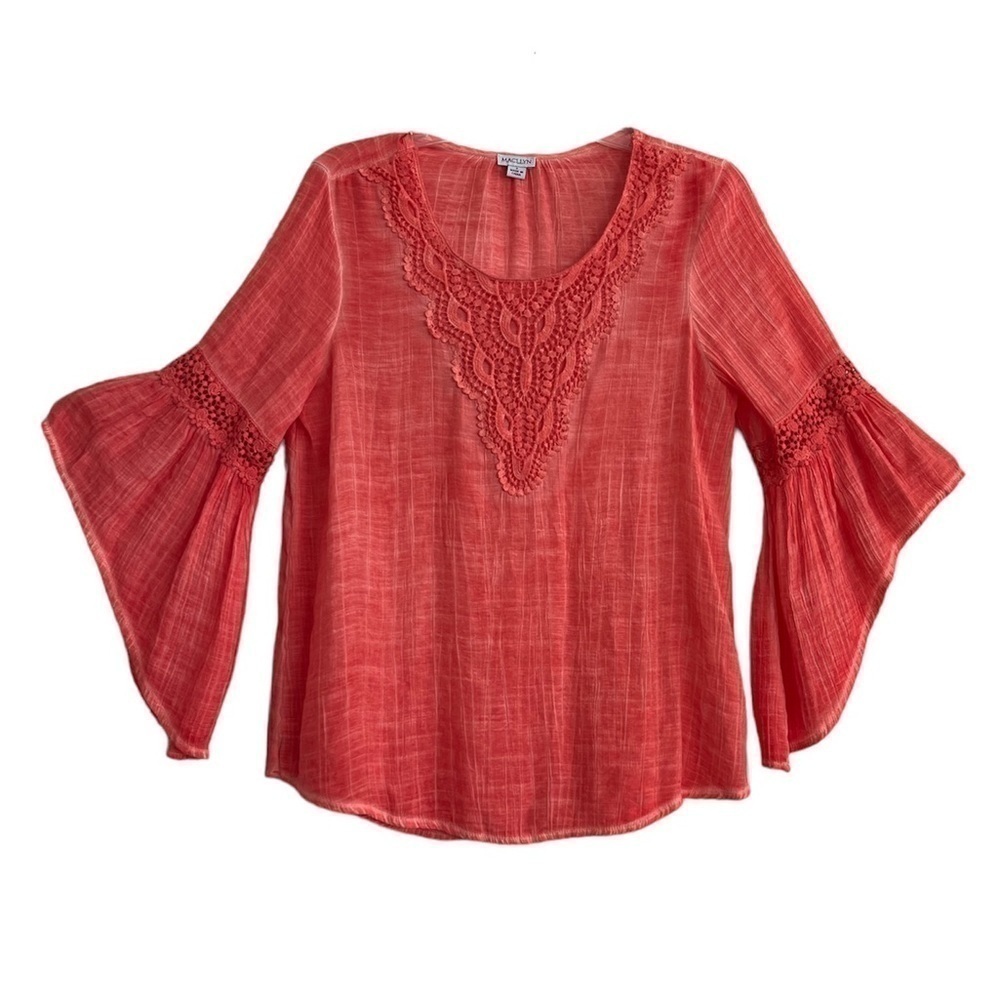 Macllyn Flowy Peasant Blouse Size Small